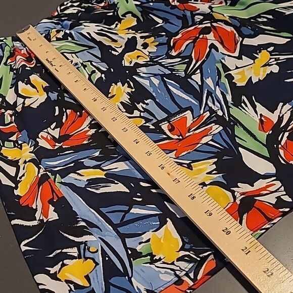 Green envelope  Los Angeles sz M offshoulder colorful blouse - Picture 5 of 8